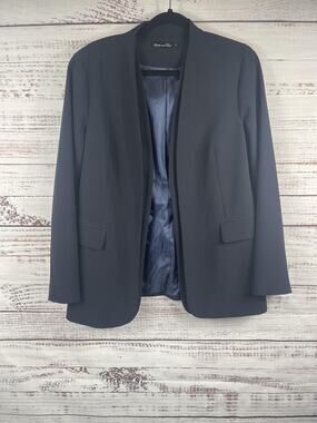 Estelle And Finn Blazer Women's Size 6 Blue Open Front Lined Career Jacket Work
